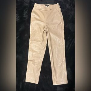 7 For All Mankind Beige Leather Pants